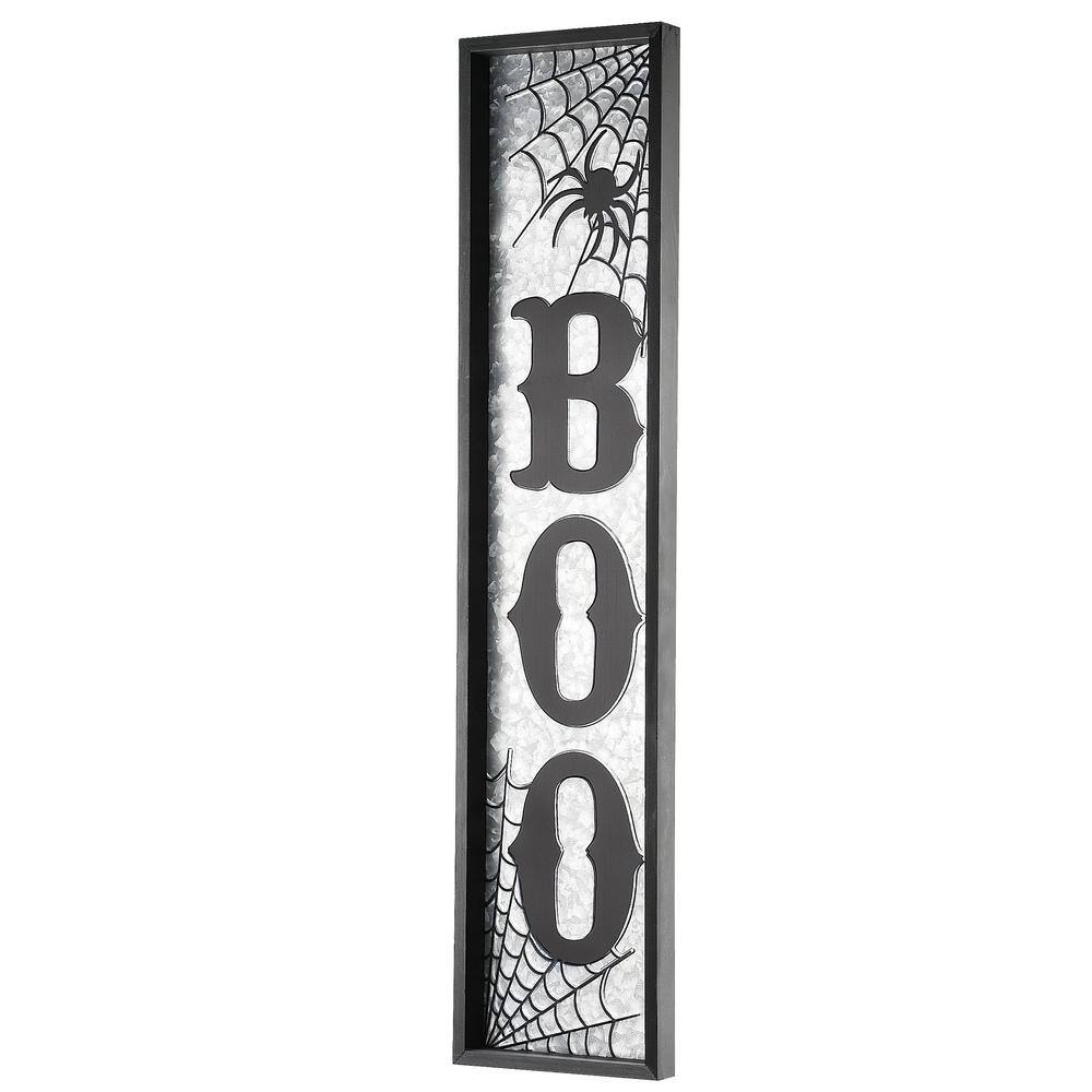 National Tree Company 42 in. Halloween BOO Metal Wall Art Decor Sign