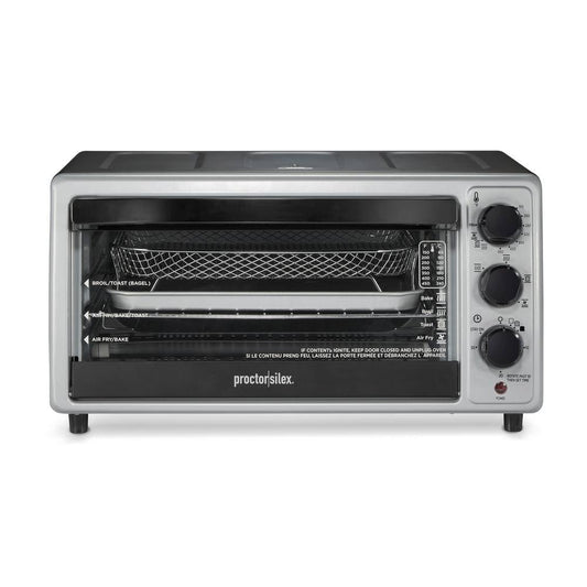 Proctor Silex Simply-Crisp 6-slice Black Air Fryer Toaster Oven