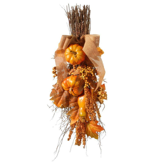 National Tree Company Harvest Accessories 28 in. Teardrop with Pumpkins