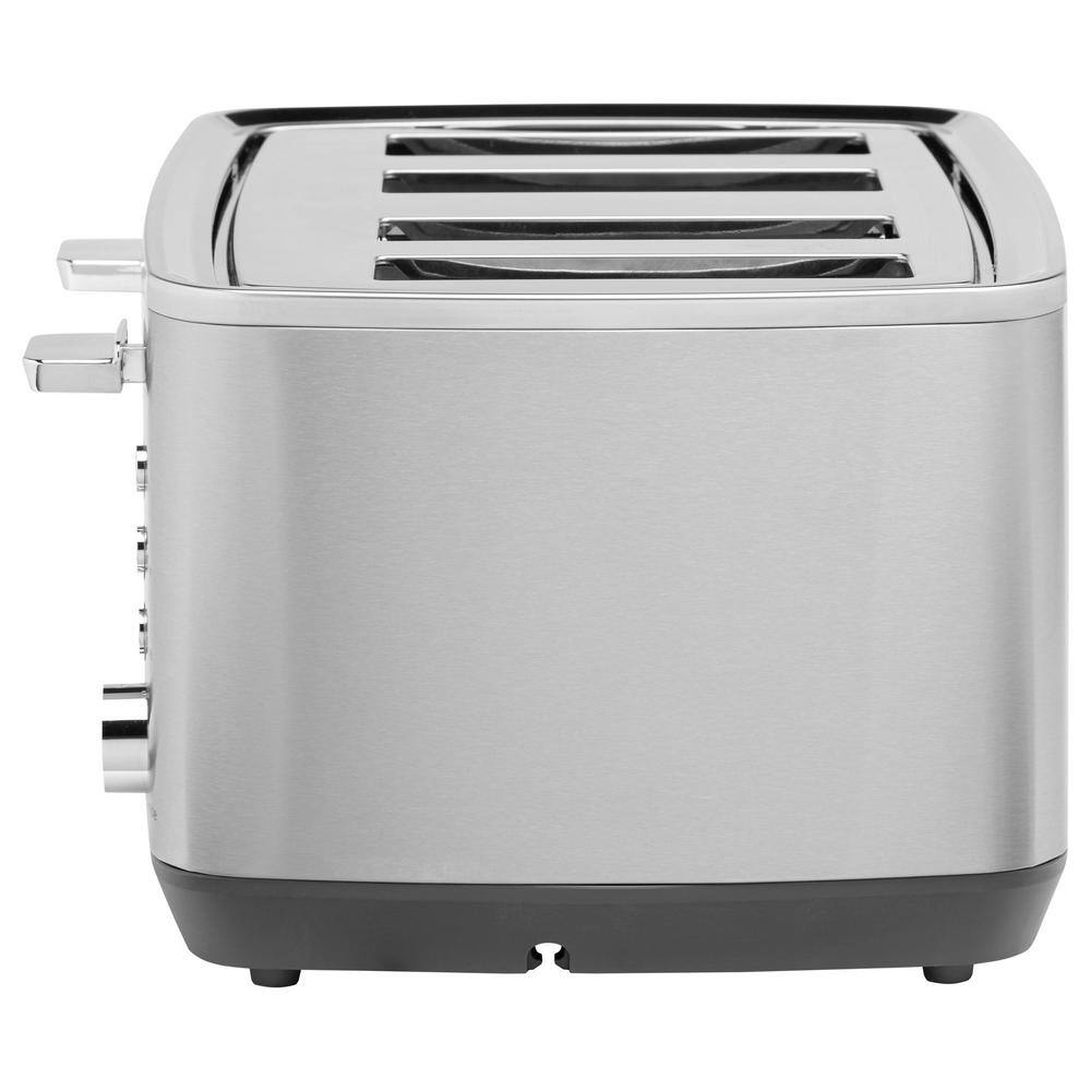 GE 4-Slice Stainless Steel Wide Slot Toaster with 7 Shade Settings