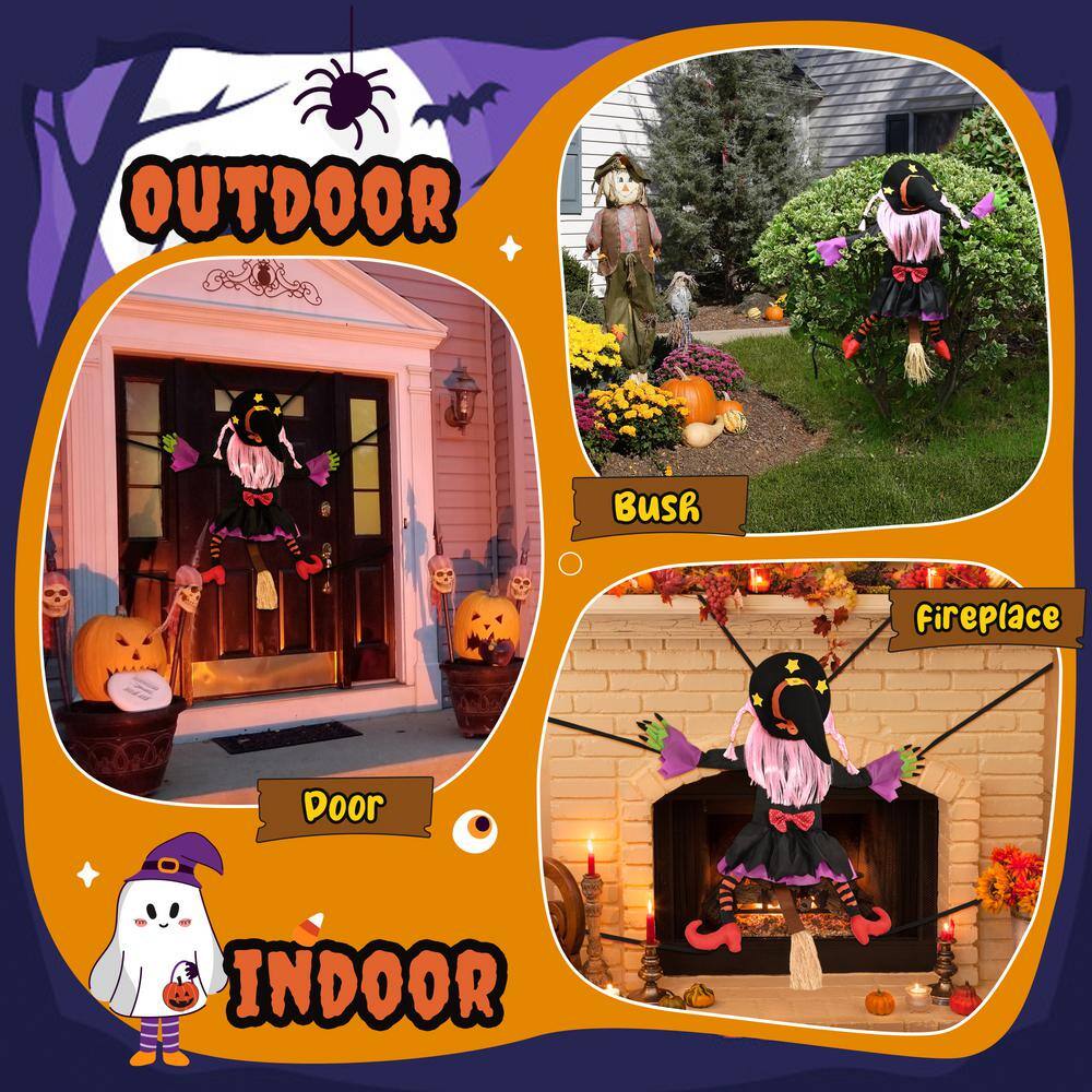 39 in. Crashing Witch Halloween Decorations