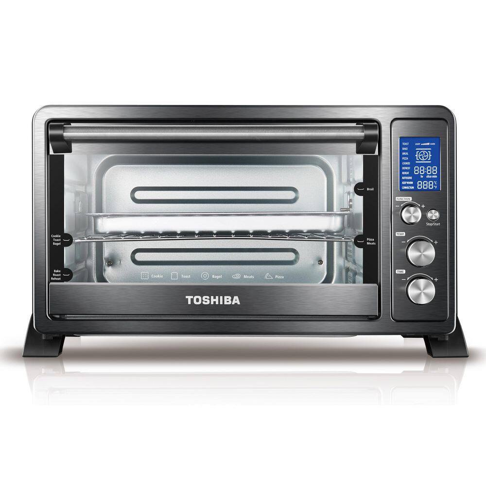 Toshiba Digital Convection Toaster Oven, Black Stainless