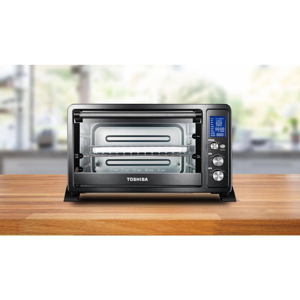 Toshiba Digital Convection Toaster Oven, Black Stainless