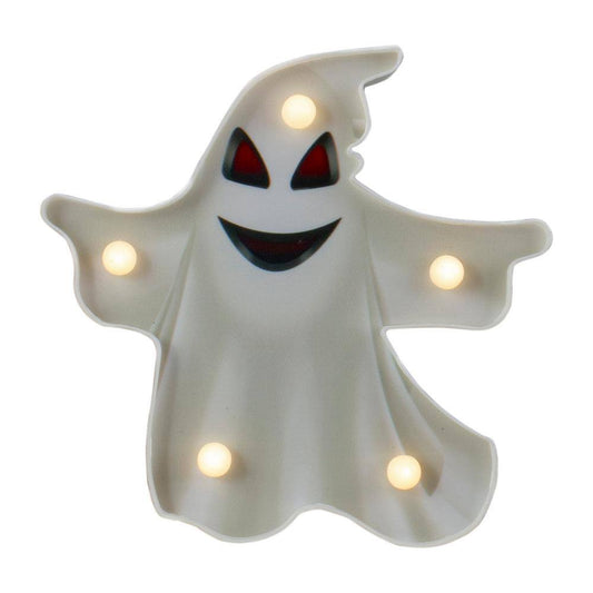 Northlight 7 in. White Lighted Ghost Halloween Marquee Decoration