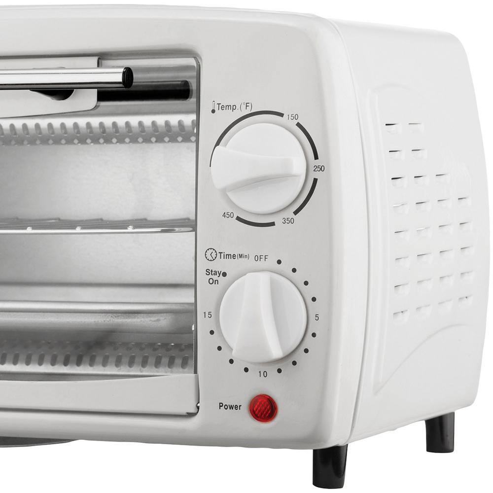 Brentwood Appliances 4-Slice White Toaster Oven