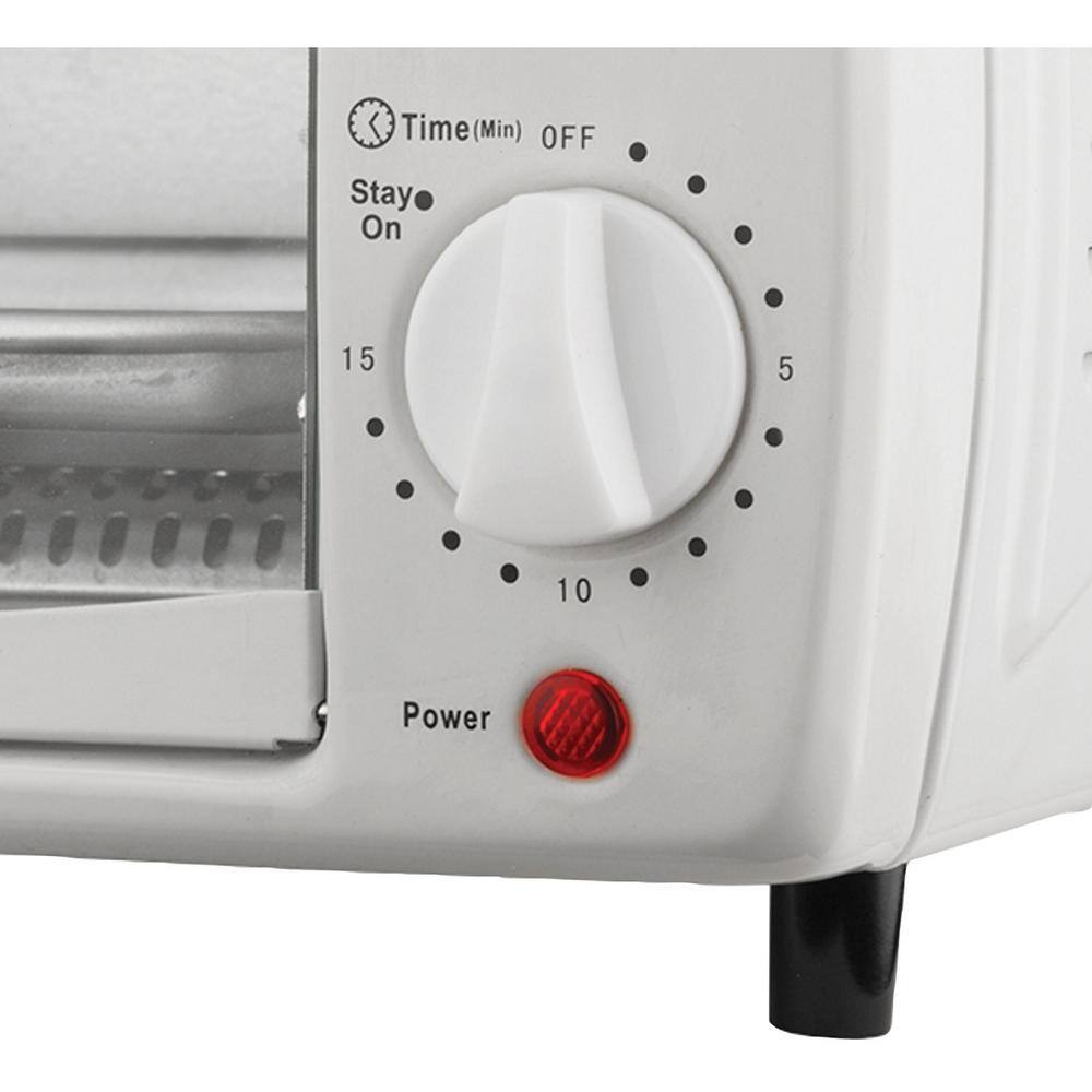 Brentwood Appliances 4-Slice White Toaster Oven