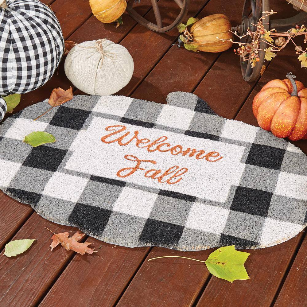 Park Designs Welcome Fall Plaid 32 in. x 23 in. Door Mat