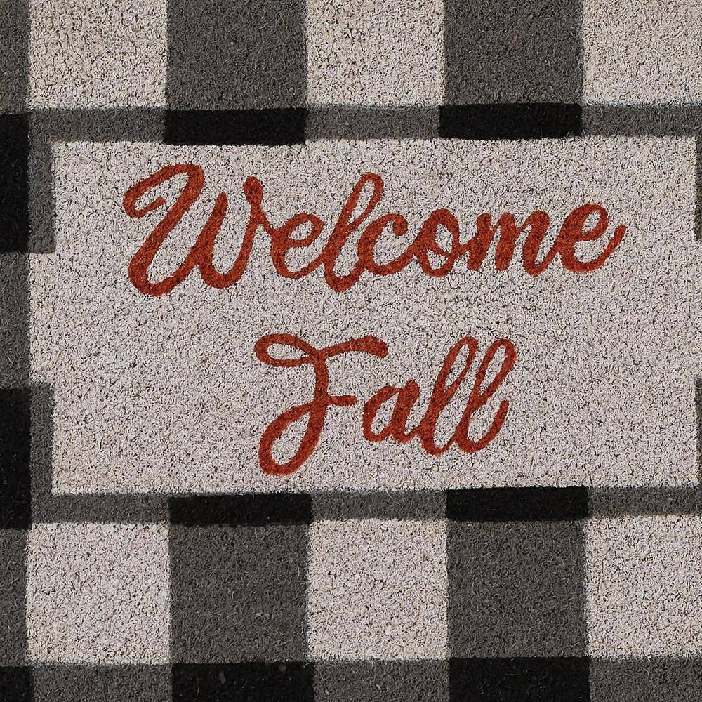 Park Designs Welcome Fall Plaid 32 in. x 23 in. Door Mat