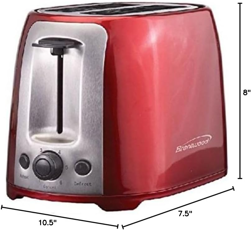 Brentwood Appliances 2-Slice Red Extra-Wide Slot Toaster