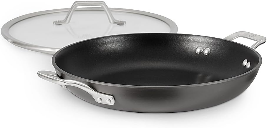 Calphalon Signature 3 qt. Hard-Anodized Aluminum Nonstick 12-Inch Everyday Saute Pan with Cover