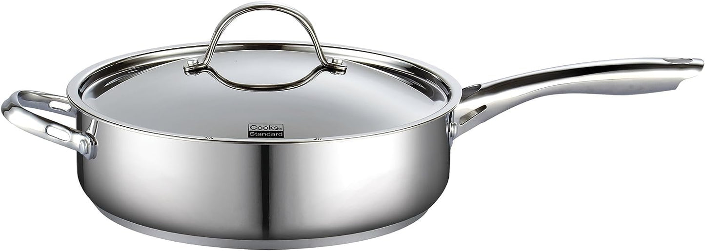 Cooks Standard Classic 5 qt. Stainless Steel Saute Pan with Lid