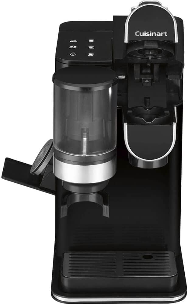 Cuisinart Grind and Brew Single Serve 1-Cup Black Coffee Maker with 48 oz. Water Reservoir and Conical Burr Mill