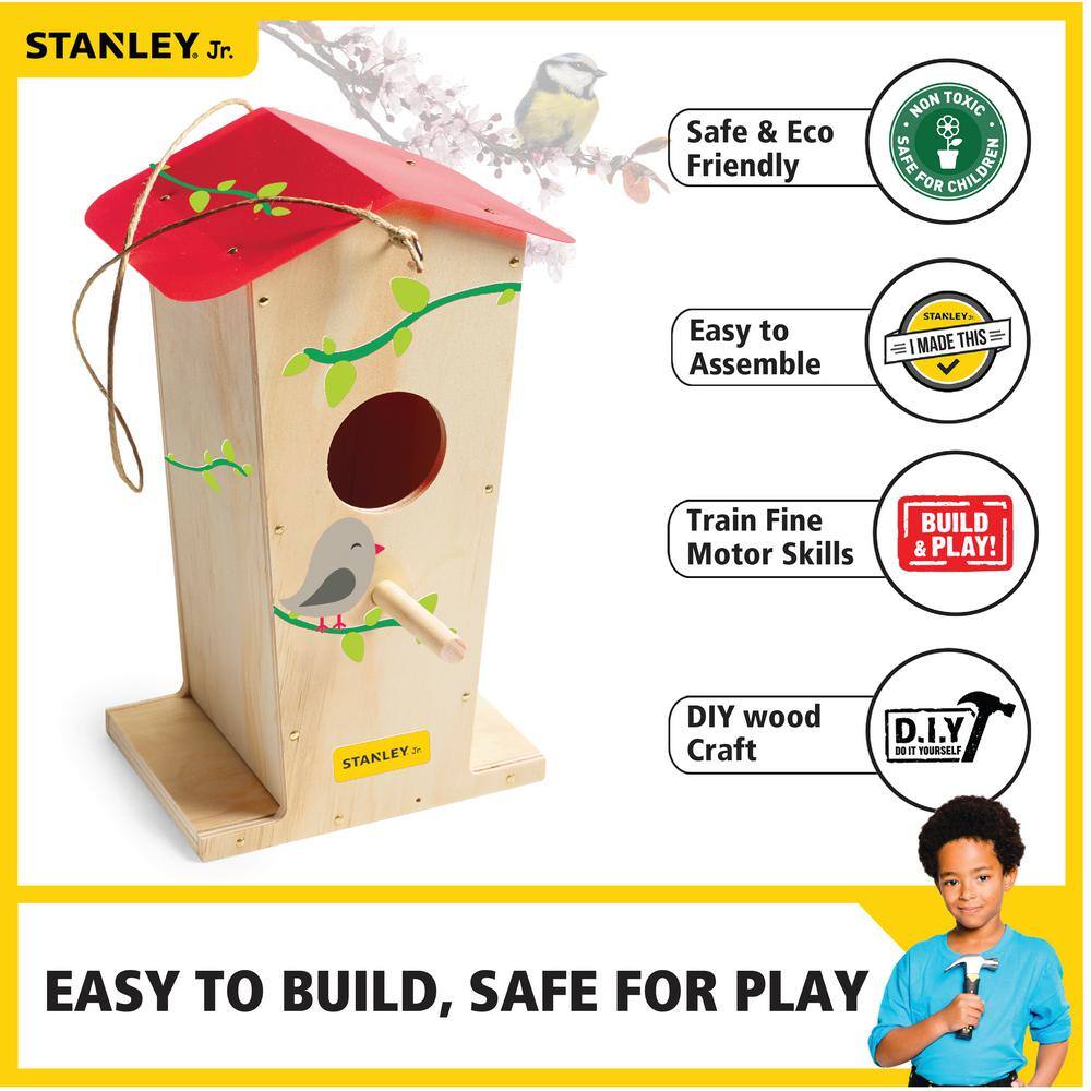 Stanley Jr Tall Birdhouse Kit and 5-Piece Tool Set (Tool Belt Not Included)