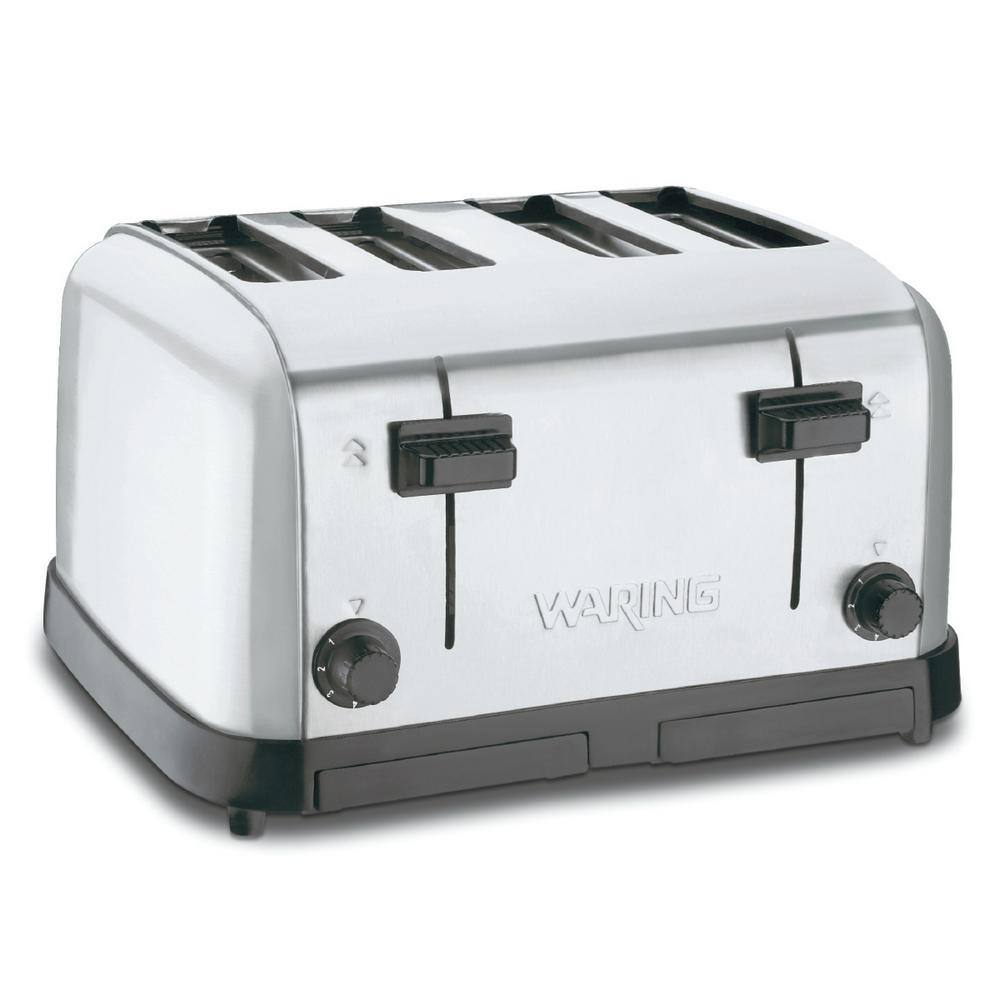 Waring Commercial Brushed Chrome 4-Slice Commercial Medium-Duty Toaster