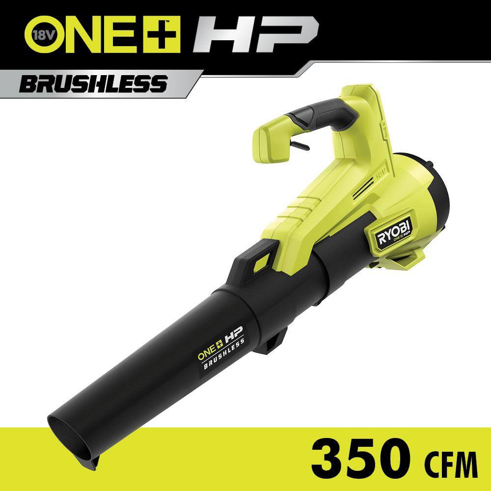 RYOBI ONE+ HP 18V Brushless 110 MPH 350 CFM Cordless Variable-Speed Jet Fan Leaf Blower (Tool Only)