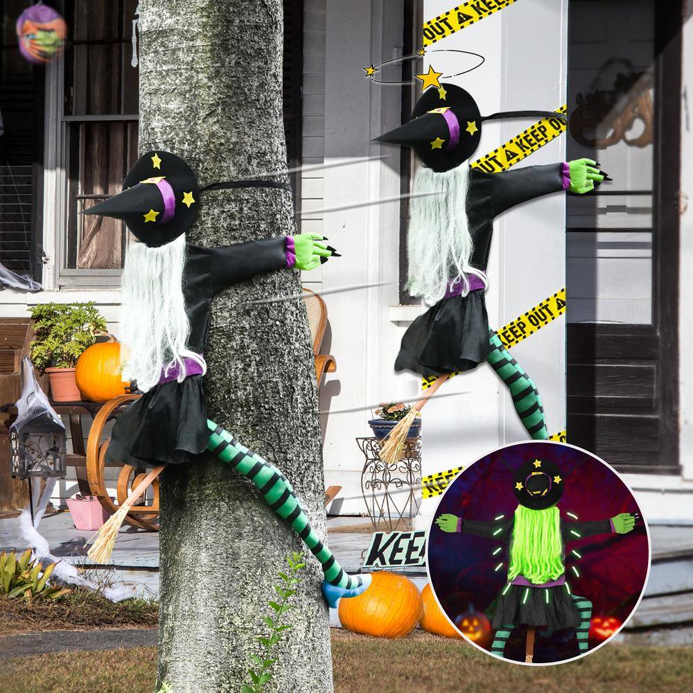 63 in. Crashing Witch Halloween Decorations