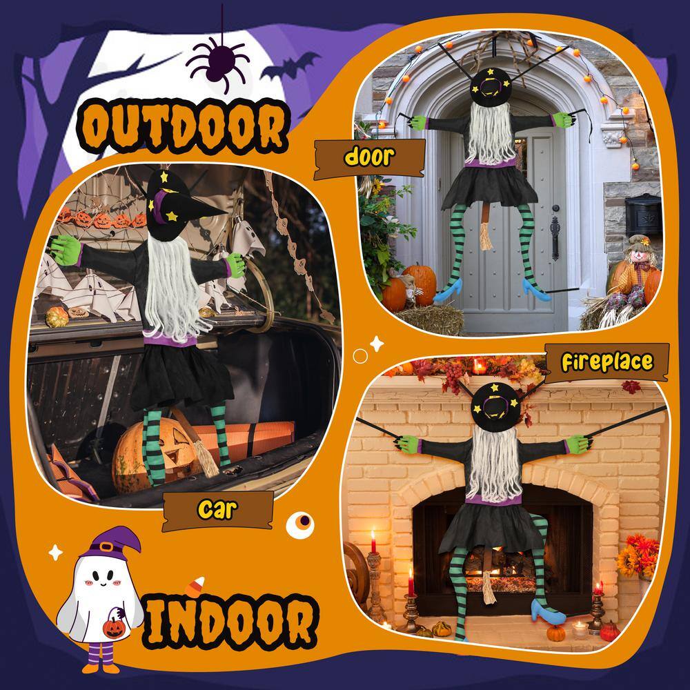 63 in. Crashing Witch Halloween Decorations