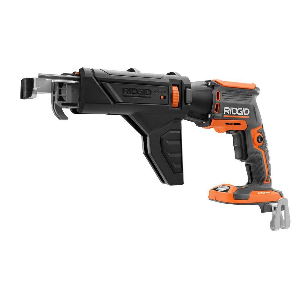 RIDGID 18V Brushless Cordless Drywall Screwdriver with Collated Attachment with 18V Drywall Cut-Out Tool (Tools Only)