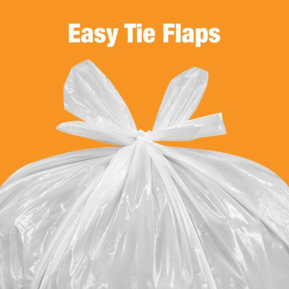 HDX 55 Gal. Clear Heavy-Duty Flap Tie Drum Liner Trash Bags (40-Count)