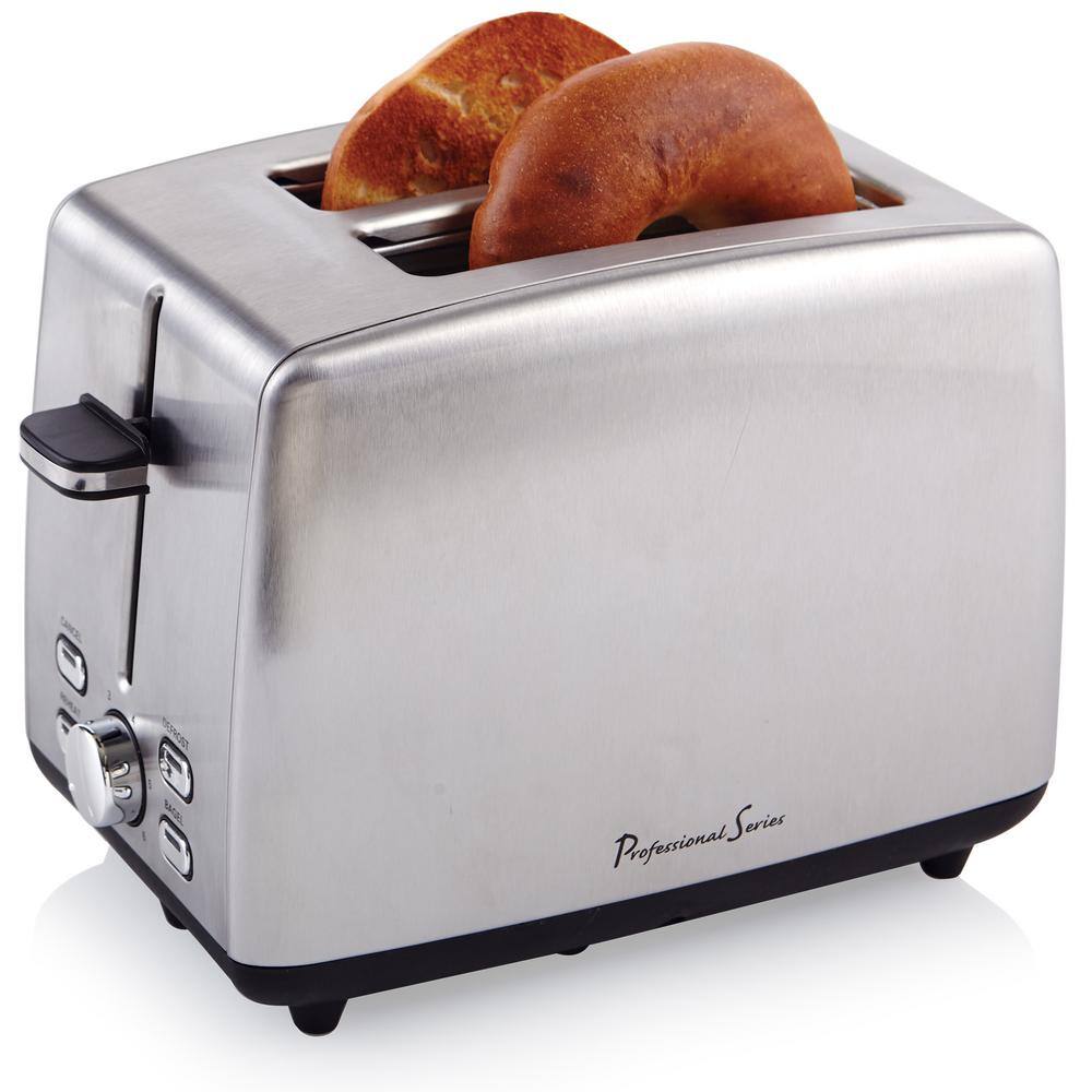 Continental Professional Series 2-Slice Stainless Steel Wide Slot Toaster