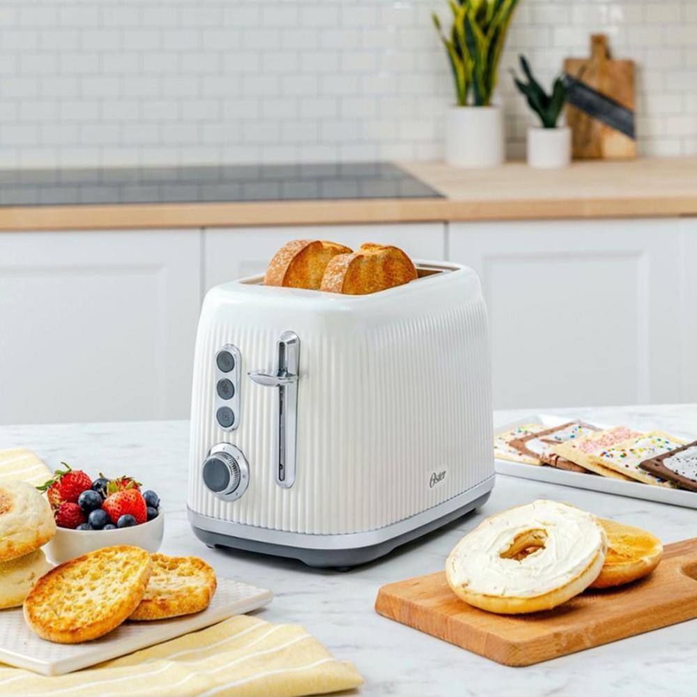 Oster Retro 2-Slice Toaster with Extra Wide Slots in White