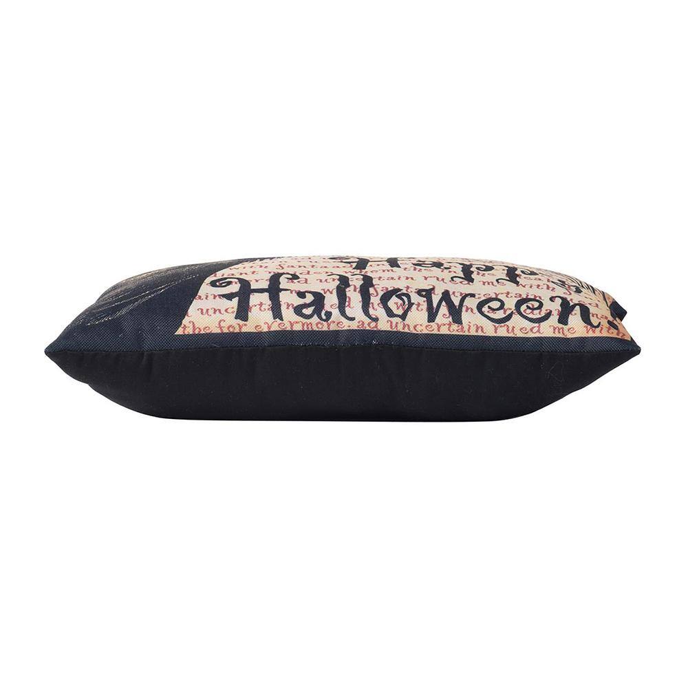 Aleona Multi-Colored Crow Happy Halloween Pillow