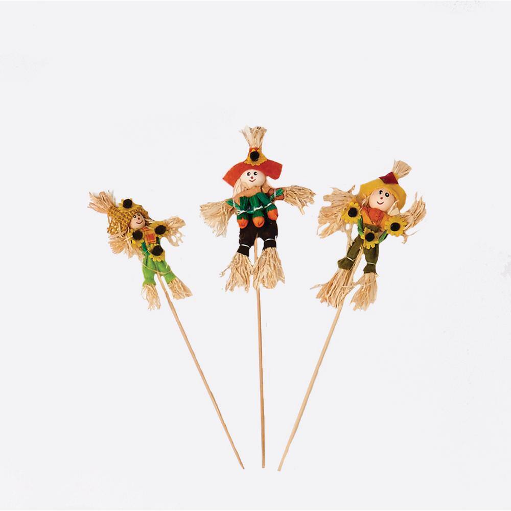 4.5 in. Scarecrow on 11 in. Stick (Set of 12)