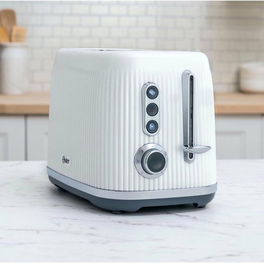 Oster Retro 2-Slice Toaster with Extra Wide Slots in White