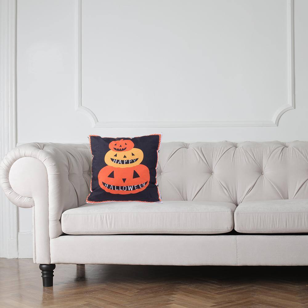 Ebillo Multi-Colored Halloween Pumpkin Pillow