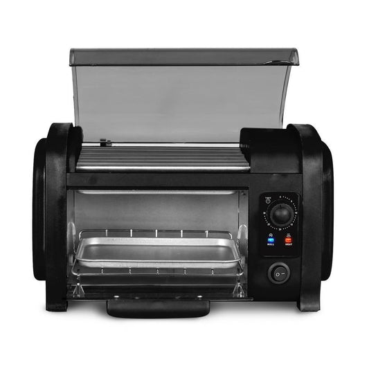 Elite Cuisine Cuisine Black Hot Dog Roller and Toaster Oven