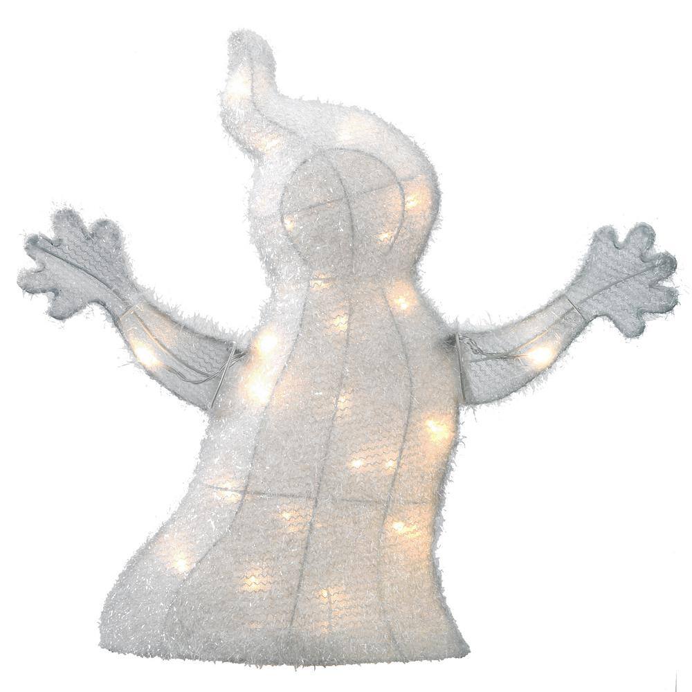 National Tree Company 18 in. Pre-Lit Halloween Smiling Ghost Outdoor Decoration with 25 LED Lights