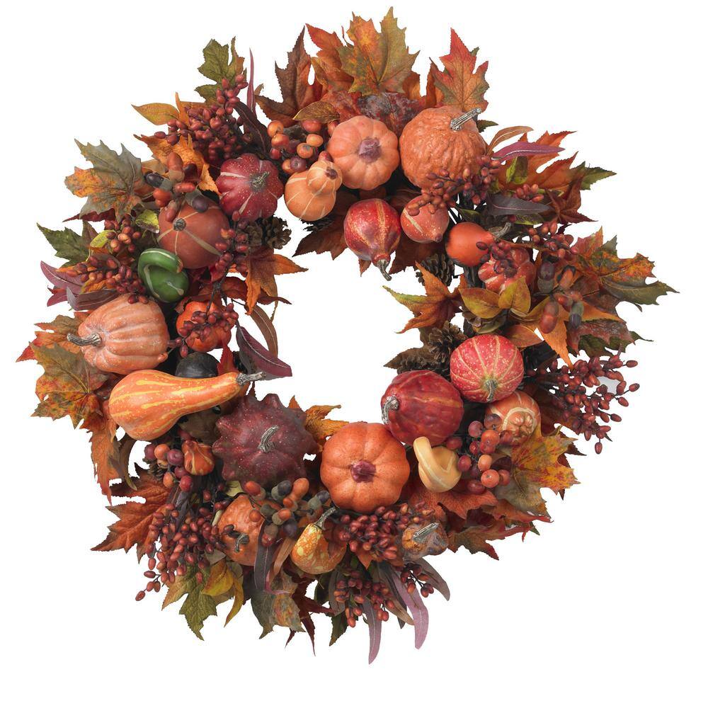 Nearly Natural 28in. Artificial Harvest Wreath