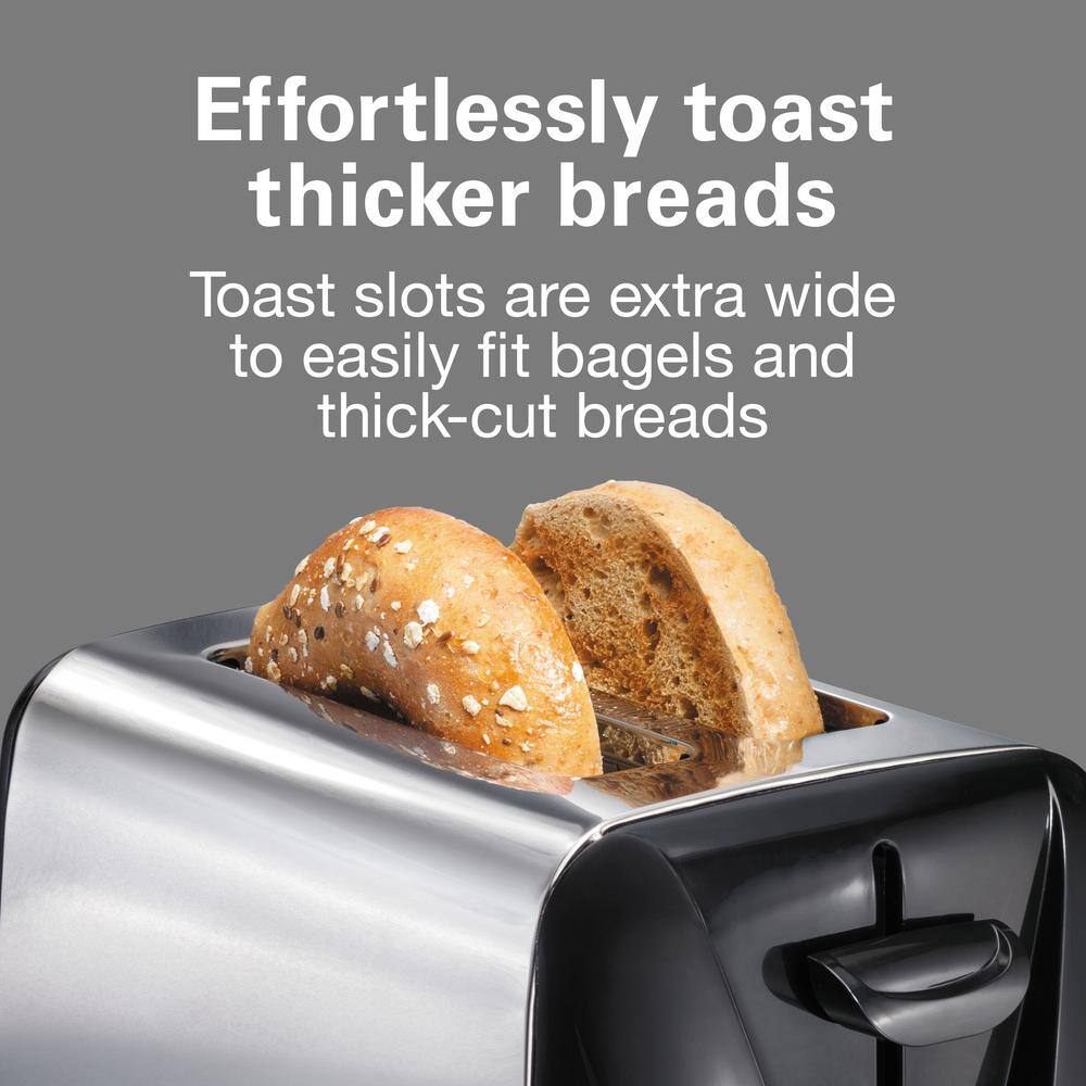 Proctor Silex 750 W 2-Slice Black Extra Wide Slot Toaster