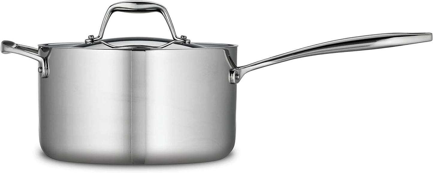 Tramontina Gourmet 4 Qt. Tri-Ply Clad Saucepan with Lid