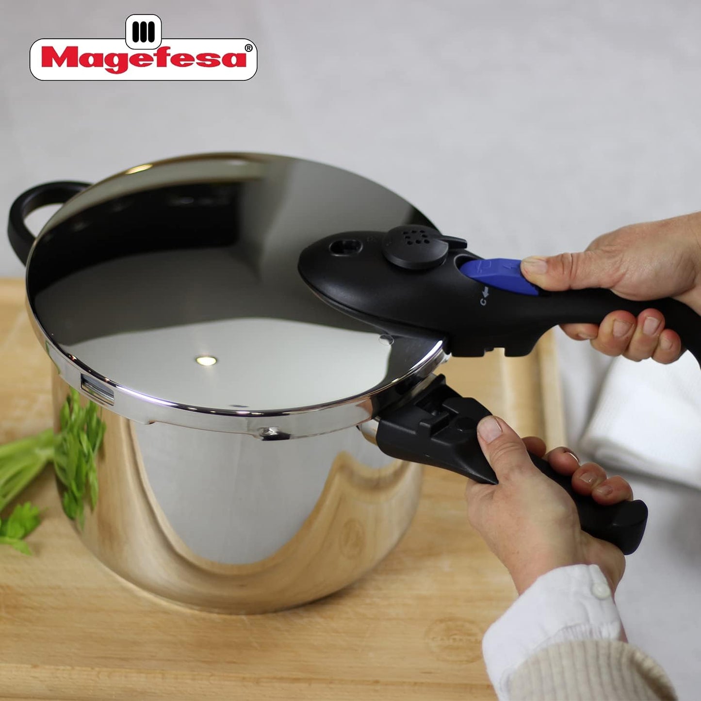 Magefesa Favorit 4.2 + 6.3 Qt. Stainless Steel Pressure Cooker Set