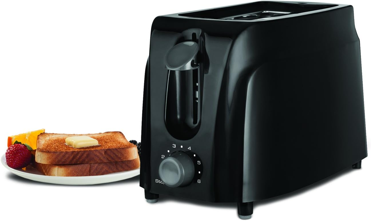 Brentwood 2-Slice Black Toaster with Cool-Touch Exterior