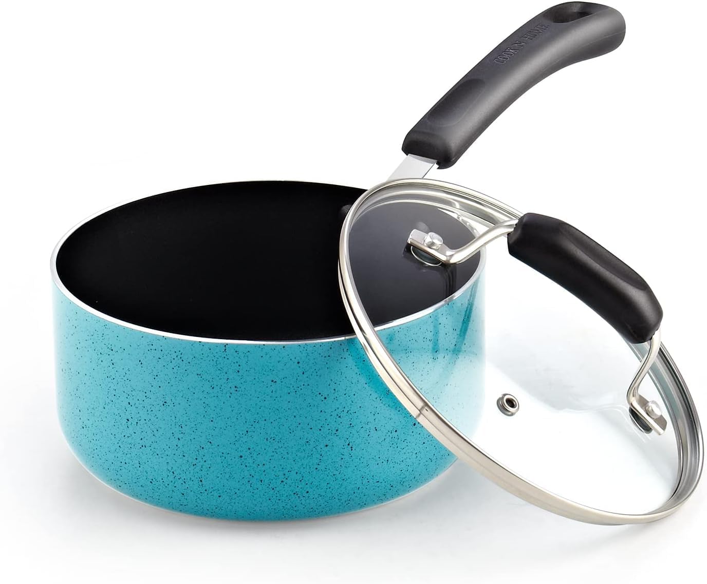 Cook N Home 12-Piece Aluminum Nonstick Cookware Set with Stay Cool Handle in Turquoise