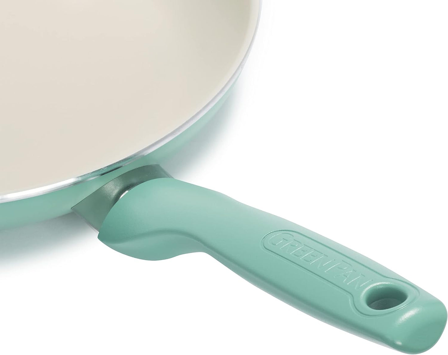 GreenPan Rio Aluminum Ceramic Nonstick 3-Piece Frypan Skillet Set in Turquoise