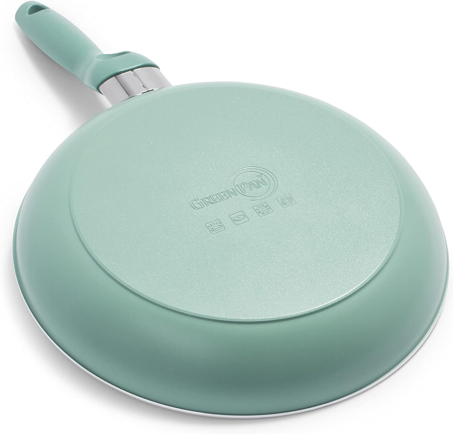 GreenPan Rio Aluminum Ceramic Nonstick 3-Piece Frypan Skillet Set in Turquoise