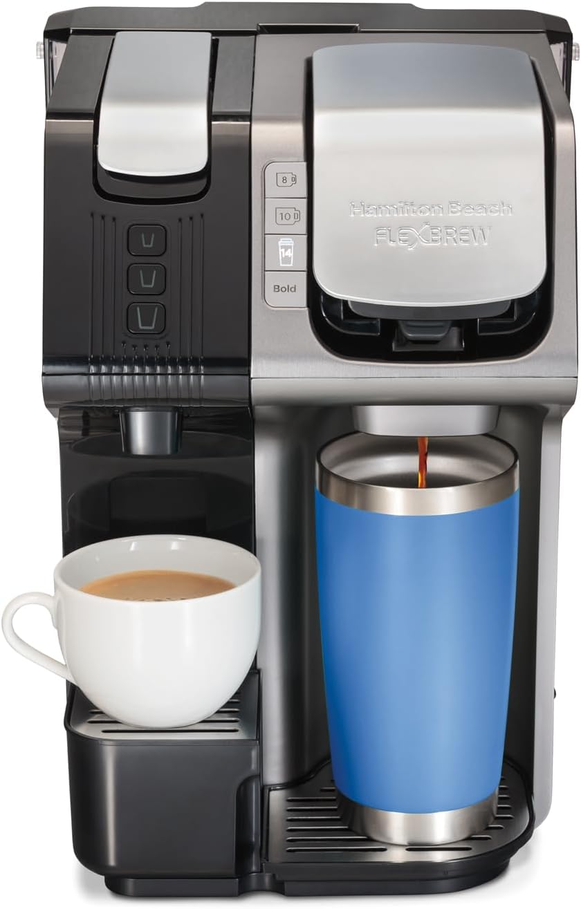 Hamilton Beach FlexBrew Universal 1-Cup Black Drip Single Serve Coffee Maker