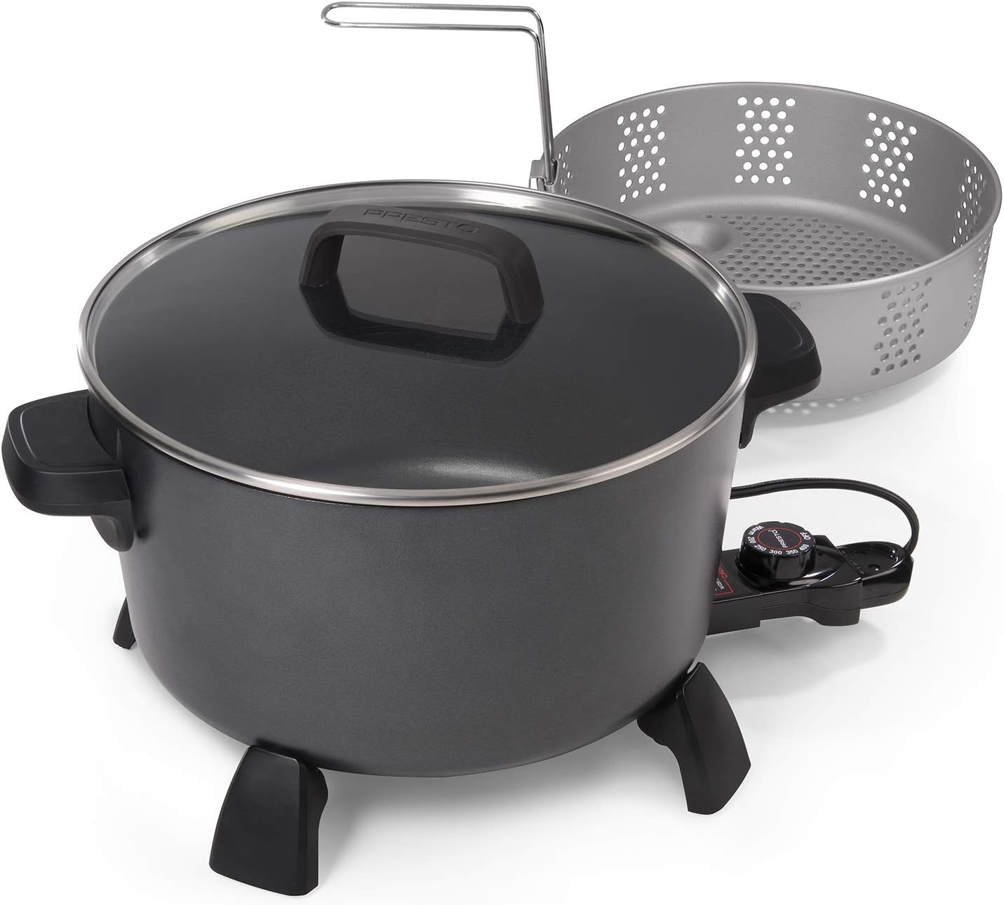 Presto 10 qt. Black Kitchen Kettle Deep Fryer-Multi Cooker