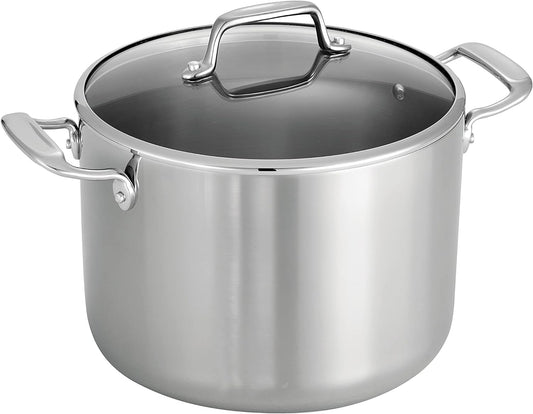 Tramontina Gourmet Tri-Ply Clad 8 qt. Stainless Steel Stock Pot with Lid