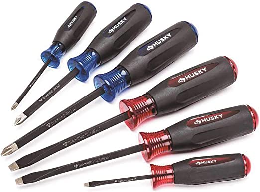 Husky  Diamond Tip Magnetic Screwdriver Set (6-Piece)