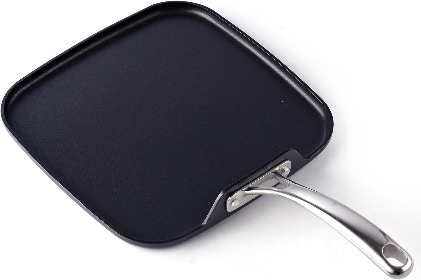 Cooks Standard 11 in. Hard-Anodized Aluminum Nonstick Griddle in Black