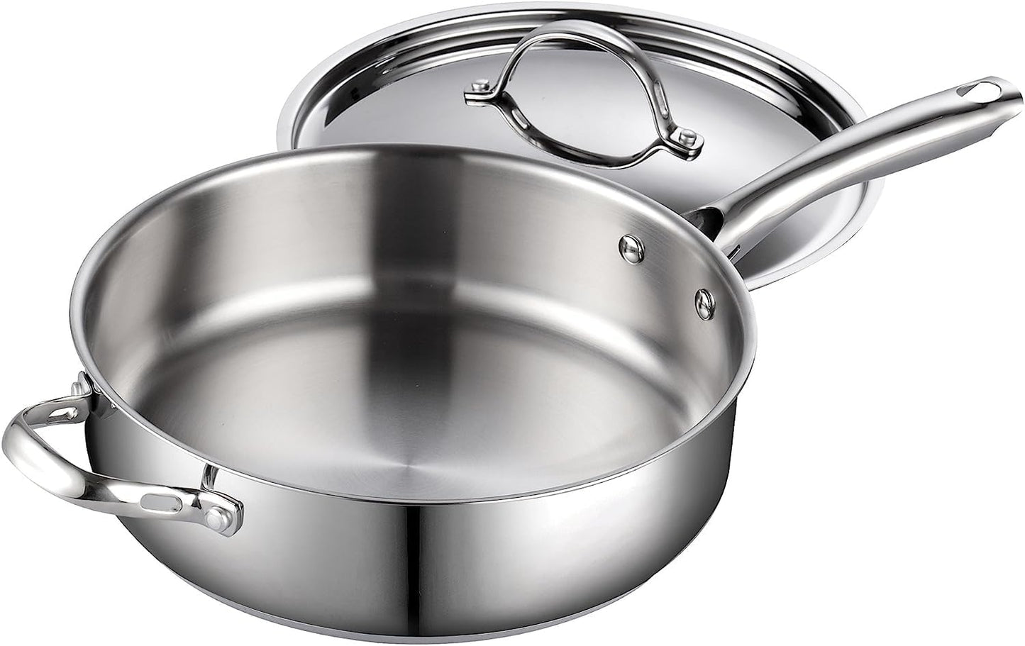 Cooks Standard Classic 5 qt. Stainless Steel Saute Pan with Lid