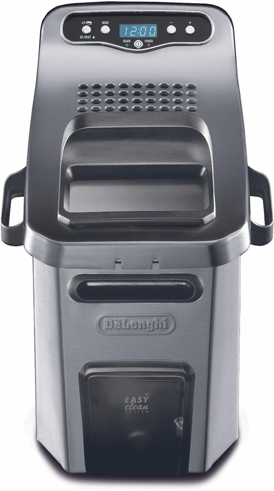 DeLonghi Livenza Dual Zone Digital 4.5L Stainless Steel Deep Fryer with Easy Clean Drain System