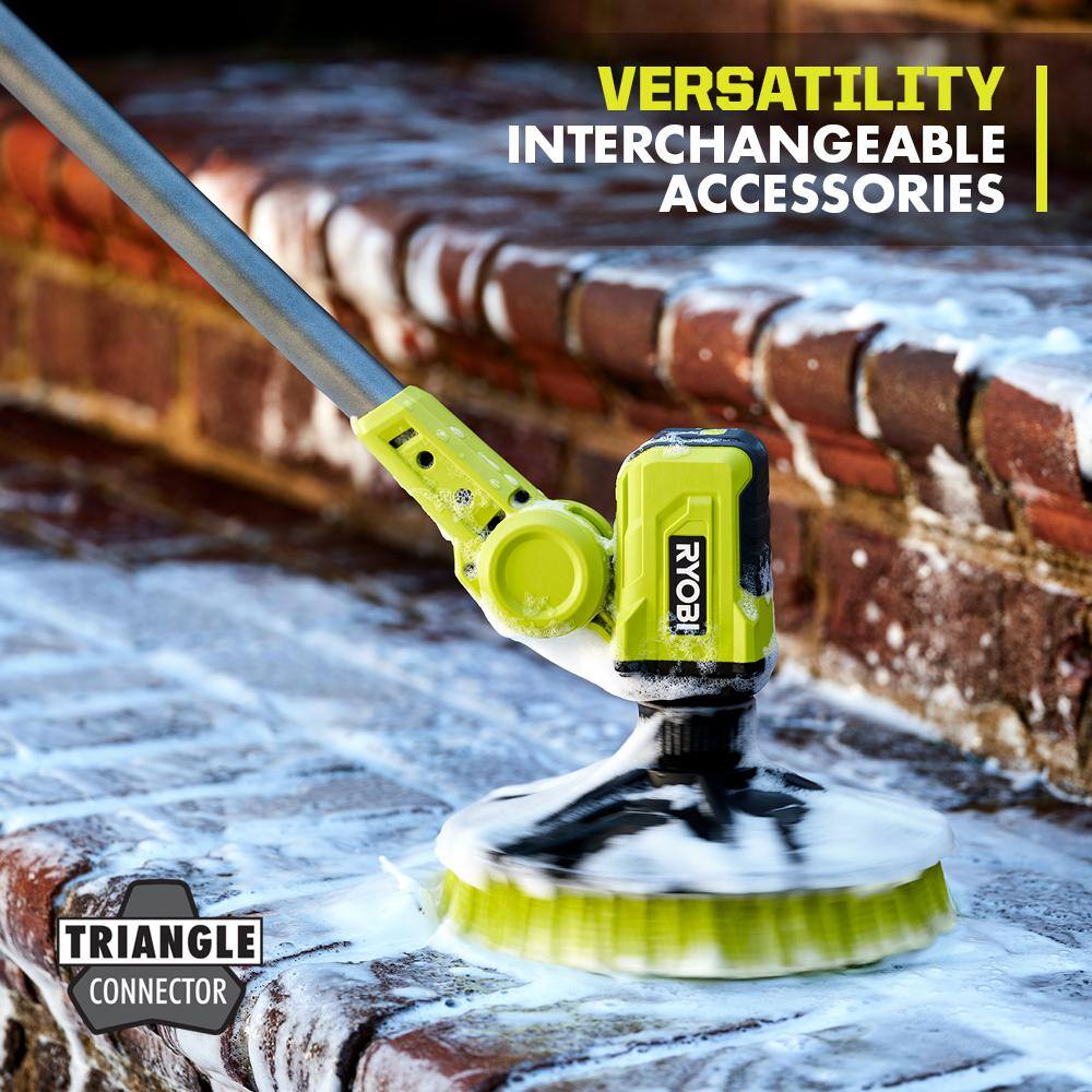 RYOBI ONE+ 18V Cordless Telescoping Power Scrubber (Tool Only)