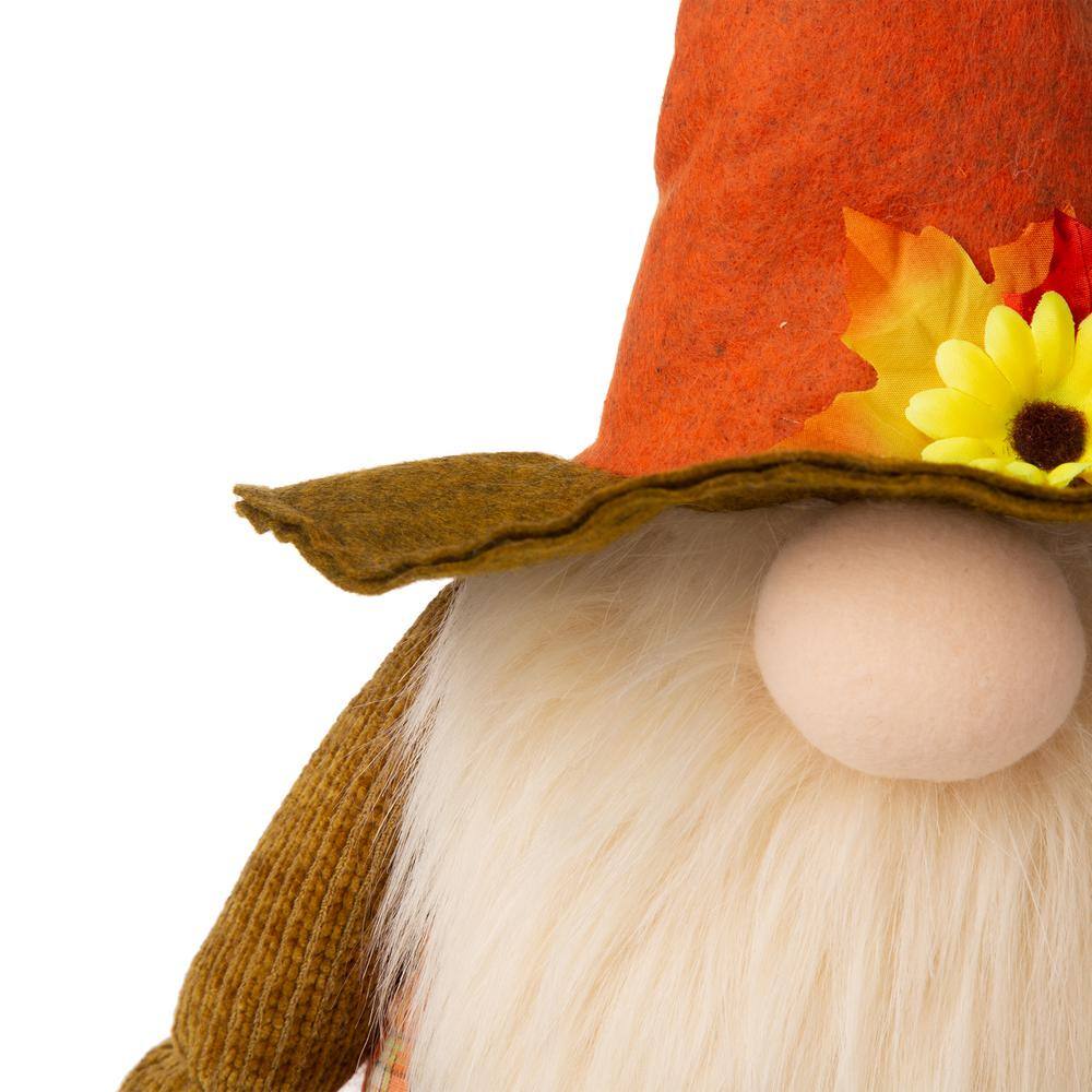 Glitzhome 24 in. H Fall Fabric Gnome Standing Decor