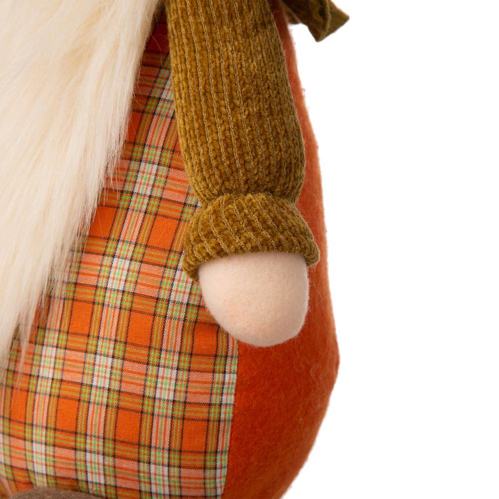 Glitzhome 24 in. H Fall Fabric Gnome Standing Decor