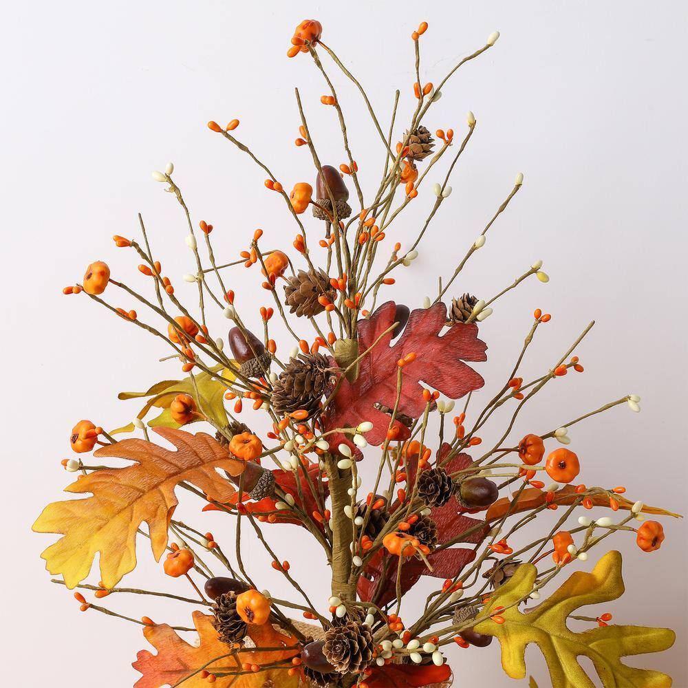 Glitzhome 20 in. H Harvest Table Tree Decor